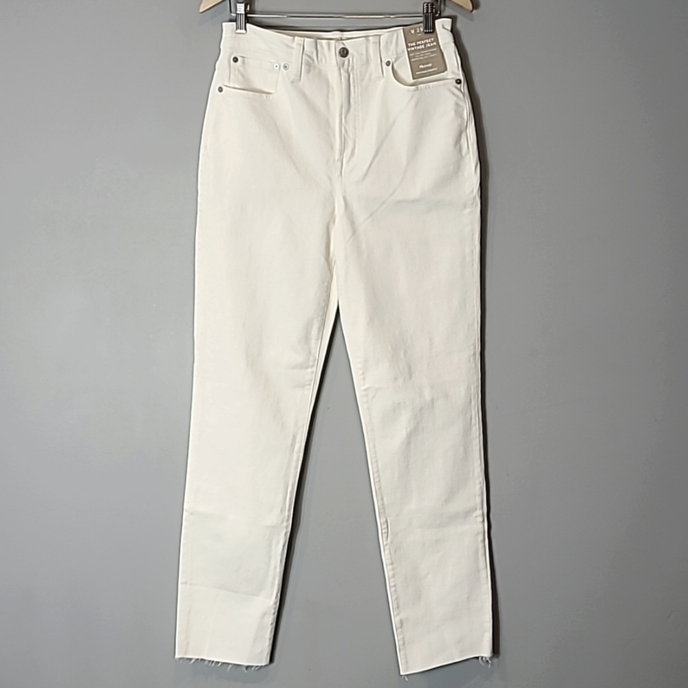 Madewell The Tall Perfect Vintage Jean White NWT 29T Tall